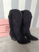 Kozaki kowbojki zamszowe 