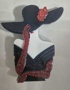 Piękna akrylowa broszka przypinka 