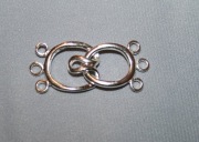 Ozdobne zapięcie toggle srebrne 1 szt