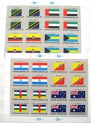 Flagi** ONZ 16 arkuszy w klaserze czyste pelna guma stan bdb