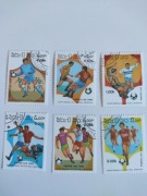 Lao 1986 – zestaw 6 znaczków pocztowych „Football Mexico ’86”