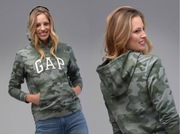 GAP bluza dresowa z kapturem moro camo S