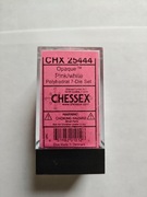 Chessex Dice Set do gier RPG, różowo-białe 