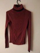 Golf Topshop L czerwony ceglasty golf M/L