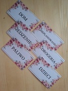 Karty kategorii do bindera, oszczędnika A6