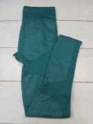 Legginsy sportowe XL zielone wysoki stan fitness siłownia