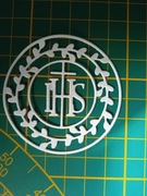 Scrapki IHS, komunia Św.,zestaw 2szt.