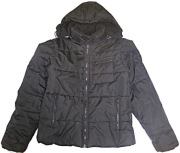 KURTKA damska ciepła czarna kaptur dziewczęca 164 (stan BDB)