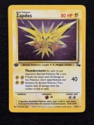 Karta Pokemon Zapdos Fossil 1st edition