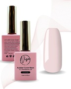 Nisu Nails UV/LED Pudrowy róż Budująca Rubber Base 15ml Baza kauczukowa
