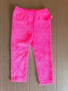68. Różowe spodnie legginsy sztruksy rozmiar 80