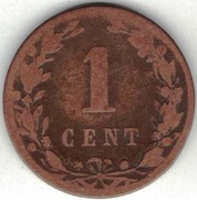Holandia 1 cent 1880 - 19 mm - nr 2