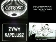 Stara bajka do rzutnika Żywy kapelusz Czarno biała lata 70-te.