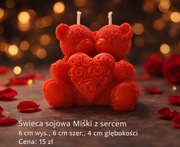 "miś z sercem" świeca sojowa | heandmade 