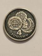 Junona. Mosiądz srebrzony ox. Fi 27 mm. Gyges