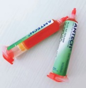 Flux (topnik) Amtech 10 ml, NC-223-ASM, z tłoczkiem i igłą dozującą.