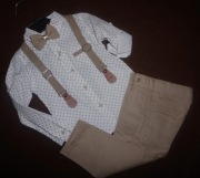 Elegancki komplet chłopięcy 116 beż