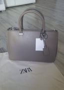 Duża szara torebka shopper Zara