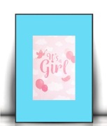 mały plakat dla dziewczynki, pastelowy obrazek A4