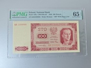100 złotych 1948 PMG 65 ! EPQ UNC 100 zł 1948 Piekny cena do 18.01.2026