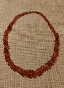 Naszyjnik z naturalnego bursztynu długość 68cm