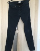 Dżinsy długie  granatowe rurki W26/L32