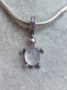 Charms żółwik różowy| Zawieszka do bransoletki typu Pandora 