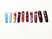 Szponypterodaktyla Handmade tipsy własnoręcznie malowane 