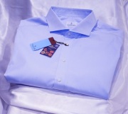 EMANUEL BERG  koszula XXXL 47 błękitna Cutaway T. Mason zegna loro piana