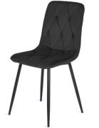 Krzesło tapicerowane BORGO VELVET BLACK SMOKE