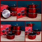 Garnki marmurkowe lakierowane