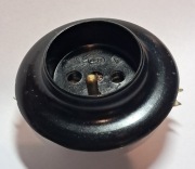 Bakelit Gniazdo, Gniazdko, bakelitowe na tynkowe A-19  LOFT PRL