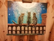 Obraz akrylowy na płótnie 30*40  "Magiczna noc" 