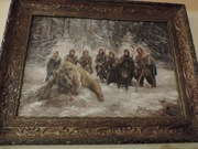 Polowanie na niedzwiedzia - obraz olejny