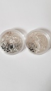 2x srebrna moneta 1 oz Byk i Niedźwiedź