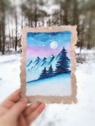 Malowana Papier czerpany Pocztówka Zakładka 