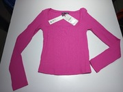Bluzka damska fuksja XS Zara nowa z metką 