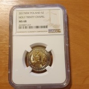 5 zł - Kaplica Trójcy Świętej na Zamku Lubelskim 2017 rok - NGC MS68