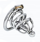 Stalowy Pas cnoty, Chastity klatka na penisa Stalowy Dilator oring 45mm