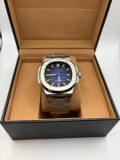 Zegarek Seiko Mod Nautilius silver blue