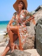 Narzuta, tunika, kimono na strój kąpielowy na plażę rozm. M