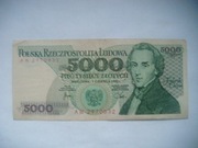 POLSKA BANKNOT PRL 5000 zł 1982 r. seria AW