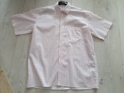 Koszula męska biała w różową kratkę XL/XXL