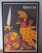 Rycerz i los, oryginalny polski plakat, Flisak, 1978