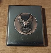 Papierośnica metalowa grawerowana Orzeł