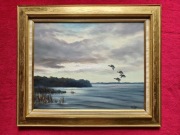 Stary obraz na płótnie sygnowany Olshof