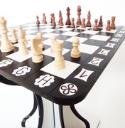 SZACHY, GRA, STÓŁ, STOLIK SZACHOWY, PREZENT,STÓŁ