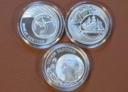 10 zł DZIEJE ZŁOTEGO NIKE, ŻAGLOWIEC,  BABKA 3 MONETY SREBRO