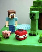 Figurka z masy cukrowej topper na tort Minecraft Steve 