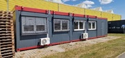 Zestaw kontenerowy zaplecze biurowe budowlane WC 